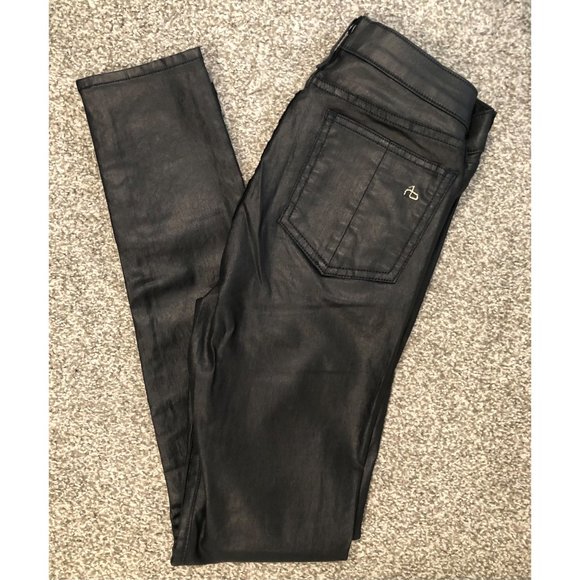 Rag & Bone Coated Legging Zipper Jeans - Size 27 - Picture 8 of 14